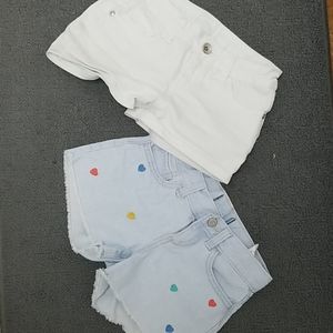 Girls shorts white by Justice sz10 other sz 7